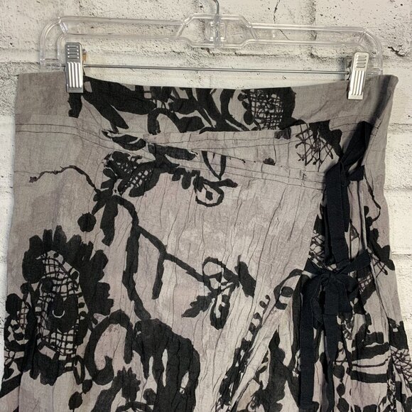 Summum Floral Faux Wrap Lagenlook Skirt - Picture 2 of 13